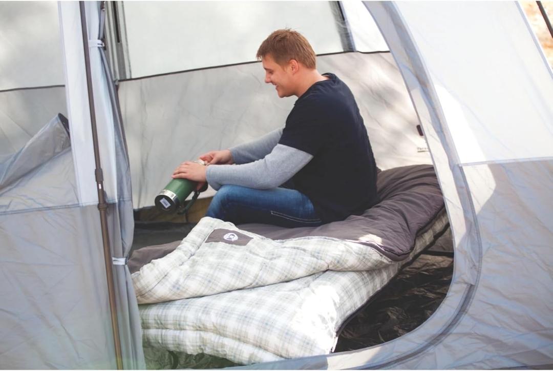 Coleman Heritage Big & Tall 10F Flannel Sleeping Bag, XL Sleeping Bag Fits Adults up to 6ft 7in Tall, Machine Washable, Great for Camping, Hunting, Guests, & More