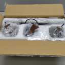 Farmhouse Bathroom Vanity Light, 3-Light Wood Bathroom Light Fixtures, Black Rustic Vanity Lights with Square Glass Shade, Vintage Lighting Fixtures Over Mirror for Bedroom Living Room Hallway