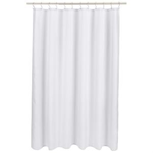 Amazon Basics Linen Style Bathroom Shower Curtain, 72" x 72", Bright White, 11.42" L x 9.45" W