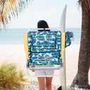 Tommy Bahama 4-Position Extended seat Height Easy in-Easy Out Folding Backpack Beach Chair, 2-Pack