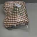 Coffee Plaid Ruffled Table Cover Linen Rectangle Gingham Tablecloth Classic Farmhouse Vintage Checkered Table Cover Decorative Buffalo Plaid for Home Holiday Party 86 x 60Inches