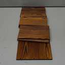 MyGift Sunglasses Organizer Stand, 5 Tier Glasses Holder, Wall Mounted or Tabletop Eyewear Storage Display Shelf for Retail Showcase, Bedroom, Living Room, Entryway (Burnt Wood)