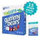 YumEarth Organic Gummy Bears - Fruity Gummy Candy Snack Packs, Gluten Free Snacks for Kids - Allergy Friendly, Non-GMO, No Artificial Dyes - Assorted Flavors, 10.5 oz. (Pack of 15) (EXP 02/14/28)