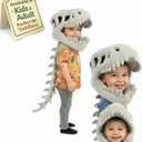 Dinosaur Skeleton Costume Plush Wearable Dino Outfit with Headgear Spine for Kids Adult Halloween Cosplay Dress Up Spinosaurus