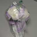 SEMONONIA Bride Bouquets for Wedding 8.5 Inch Lilac Artificial Rose Flower Bridal Bouquets for Bride Wedding Bridesmaid Marriage Proposal Party Anniversary Church Decoration