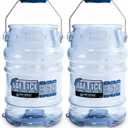 San Jamar Saf-T-Ice Ice Tote with Ice Machine Hanger for Bars, Restaurants, Kitchens, And Fast Food, Polycarbonate, 6 Gallons, Blue, (Pack of 2)