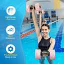 Water Weights Aquatic Pool Dumbbells for Swimming Exercise - EVA Foam Swim Pool Weights with Handle Strip, 2PCS Lightweight Water Dumbbells, Aerobics Swimming Exercise Equipment