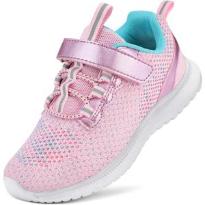 RUNSIDE Kids Shoes, Boys Girls Sneakers Lightweight Athletic Walking/ Running Tennis shoes, Size 10 Toddler, Pink