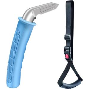 Car Door Handle for Elderly, Portable Car Assist Handle, with Car Grab Handle, Vehicle Assist Handles Designed for Seniors and Handicapped (Blue - 1 Pack Handle + Strap)