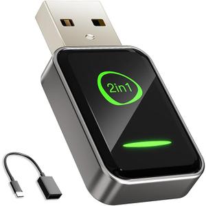 Mini Wireless CarPlay Adapter for Apple iPhone iOS 10+,No Delay & Fast, Plug & Play, Multi-User Seamless Connection for Convert Wired to Wireless Carplay Dongle for 2016+ Cars, USB-A/Type-C Port