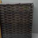 Storage Basket with Lid Wicker Baskets for Storage with 2 Separate Lid 42.3 Gallon (160 L) 29.9 x 17.3 x 18.1 Inches Rattan Woven Large Wicker Basket with 2 Liners for Bedroom Laundry Brown (160L-29.9L*17.3W*18.1H)
