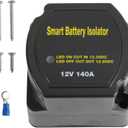 12V 140Amp Dual Battery Isolator Battery Voltage Sensitive Relay VSR Smart Battery Isolator for ATV UTV Boat RV Trunk (Single)