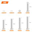HELIFOUNER 85 Pieces M6 x 30mm /35mm /40mm /45mm /50mm, Button Head Socket Cap Metric Screws Nuts Washers Kit, 304 Stainless Steel