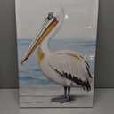 CCWORKERRY Pelican Picture Bathroom Wall Art Bathroom Coastal Pelican Canvas Prints Ocean Bird Painting Nautical Theme Lake House Decor Framed(Blue,16" x 24")