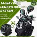 Golf Cart Bag, 14-Way Top Divider with Multiple Storage Pockets, Handles and Rain Cover, Lightweight & Durable Golf Bag for Men, Cart-Friendly Design