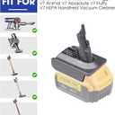 V7 Battery Adapter for Dewalt 20V Lithium Battery Converted to Replace for Dyson V7 Battery, Use for Dyson V7 Series Vacuum Cleaners Animal Absolute Fluffy HEPA Cordless Stick(Adapter ONLY)