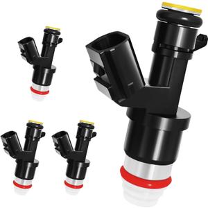 Upgraded 12 Holes Fuel Injectors Fit for Honda: Accord 2008-2012 / CR-V 2010-2011/ Civic Si 2013-2015, for Acura: TSX 2009-2014 / ILX 2013-2015, L4 2.4L Gas, OEM # 16450R40Y01 (4 Pcs)