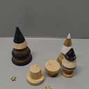 Pinkunn 3 Pcs Wooden Christmas Trees Rustic Farmhouse Christmas Tabletop Decor Handmade Wood Xmas Trees Centerpieces Farmhouse Rustic Boho Tiered Tray Decor for Xmas Home Office Desk Shelf Windowsill