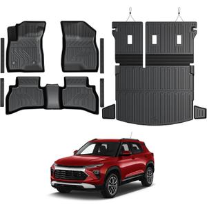 Floor Mats for Chevy Trailblazer AWD 2021-2026, All Weather Floor Mats Trunk Cargo Liner with Backrest Protectors and Door Sill Guards Accessories, Full Coverage Set