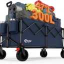 Portal Ultra Compact Folding Wagon Cart with Brakes, 300L Large Cart