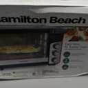 Hamilton Beach Easy View XL Toaster Oven with Sure-Crisp Air Fry, 6 Slice Capacity, Black with Stainless Steel Accents, R31460, 25 liters