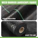 6FT x 100FT Weed Barrier Fabric Heavy Duty, 5.8oz Landscaping Fabric Woven Landscape Ground Cover for Gardens & Lawns