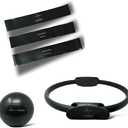 Pilates Equipment - Special Edition Pilates Set for Home Workouts - Includes Pilates Ring, Exercise Ball, and Resistance Bands - Home Pilates Essentials Kit | Strength, Flexibility, Core Stability