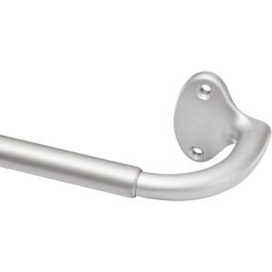 Amazon Basics Room Darkening Blackout Curtain Rod for Bedroom and Living Room, Easy Installation, Curved, 48" to 88", Nickel
