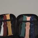 Watch Bands Carrying Case for Watch Bands, Travel Watch Bands Holder Organizer, Portable Watch Straps Storage Bag Fit for Most Sizes of Watch Straps and Accessories, Black