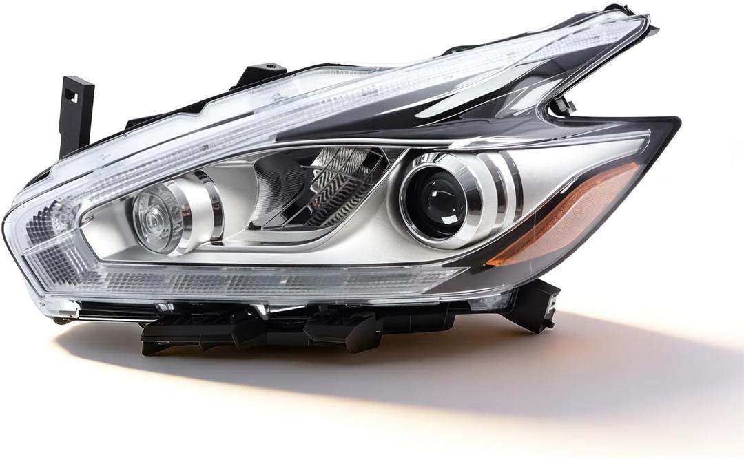Left Headlight Assembly w/Bulb Not Halogen Compatible with Murano S/SL/SV/Platinum 2015-2018 260609UE5C NI2502233 Driver Side