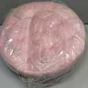 Bsketa Round Storage Ottoman, 14" Folding Velvet Foot Stool,Pink 2 Pack, Small