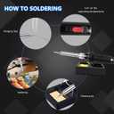 Soldering Iron Kit, 60W 110V Soldering Irons, Adjustable Temperature Soldering Welding Tool Kit with Extra 5pcs Tips, Stand, Sponge, Solder Wire