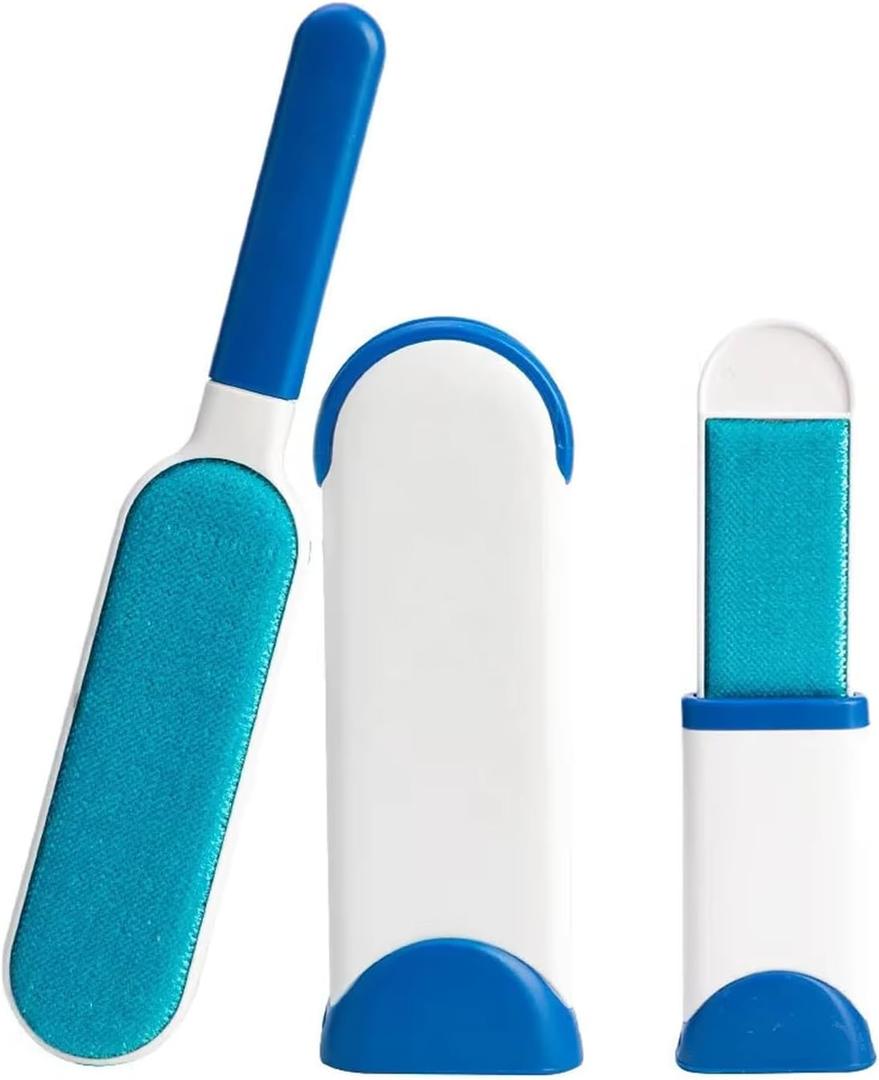 Reusable Pet Fur Remover - Dog Cat Fur Lint Removal Brush for Clothes Furniture Sofa Couch Carpet Bed Car Seat - Self-Cleaning Hair Removal Brush (2Pack)