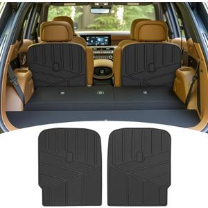 Kick Mats for 2026 Hyundai Palisade 7 Seats(Only Fit Gas, 2nd Row) Rear Seat Back Cover All Weather Backrest Protector Cargo Liner for 26 Palisade Accessories