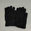 Trifabricy Winter Gloves for Women, Warm Thick Wool Fleece Lined Womens Gloves, Thermal Cable Knit Glove for Women, Elastic Cuff Insulated Touchscreen Glove for Cold Weather, Black