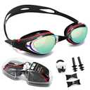 Body+ Nearsighted Swim Goggles, Polarized Swimming Goggles Anti-Fog, UV Protection, Dual Strap, Auto Buckle, Mirror/Non-Mirror Lens
