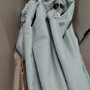 AMMSUN 7ft Patio Umbrella with Fringe Outdoor Tassel Umbrella UPF50+ Premium Steel Pole and Ribs Push Button Tilt, Sage Green