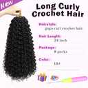 8 Packs GOGO Curl Crochet Hair for Black Women Curly Crochet Hair 24 Inch