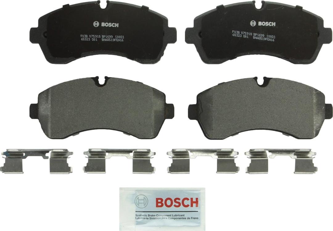 BOSCH BP1699 QuietCast Premium Semi-Metallic Disc Brake Pad Set - Compatible with Select Freightliner Sprinter 1500/2500/3500/3500XD/4500; Mercedes-Benz Sprinter 1500/2500/3500/3500XD/4500; FRONT