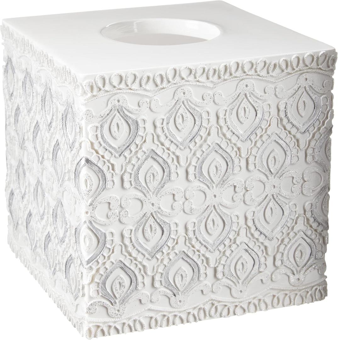 Popular Bath Monaco, Tissue Box, White