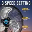 Tornado 2 Pack 16 Inch Pro Series Oscillating Wall Mount Fan -High Velocity Heavy Duty Metal Wall Mount Fan for Industrial, Commercial, Residential, and Greenhouse Use - UL Safety Listed