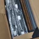 Furnulem 5 Drawer Dresser for Bedroom, Tall Nightstand with Led Light and Charging Station, Small Night Stand Bedside Table, Fabric Bins, Metal Frame, Wood Shelf, Side Furniture(Rustic Brown)