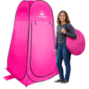 Pop Up Pod - Privacy Shower Tent, Dressing Room, or Portable Toilet Stall with Carry Bag for Camping, Beach, or Tailgate by Wakeman Outdoors (Pink)