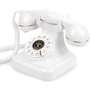 Audio Phone Guest Book Audio Guestbook Wedding Phone Record Guest Voice for Birthdays Party Graduation Baby Shower Retirement Special Occasions, White