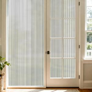 Reeded Glass Window Privacy Film, Static Cling, 29.5"x78.74"