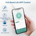 Fingerprint Door Lock, 6-in-1 Smart Door Knob with App Control/Fingerprints/IC Cards/Passwords/2 Keys, Fingerprint Door Knob Biometric Door Lock for Bedroom Apartment