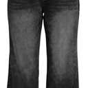SOLY HUX Women's Plus Size High Waisted Denim Pants Straight Leg Casual Jeans (Black) 4XL