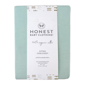 Honest Baby Organic Cotton Fitted Crib Sheet - Sage