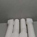 2 Pack Rain Gutter Downspout Extensions Flexible,Drain Downspout Extender Connector 21"-68",Screws for Included,White