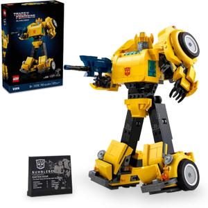 LEGO Icons Transformers Bumblebee Action Figure, Collectible Robot Gift for Adults, Movie Themed Model Building Set for Sci-Fi Enthusiasts and Transformers Fans, Converts to Vehicle Mode, 10338